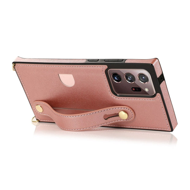 Lapis Slim Leather Galaxy Note Shockproof Case With Wrist Strap - Astra Cases