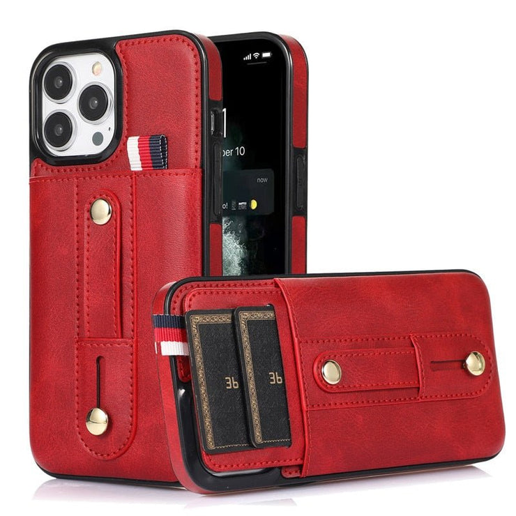 Leo Retro Leather iPhone Case with Card Slot - Astra Cases