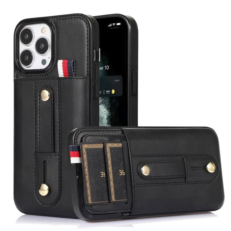 Leo Retro Leather iPhone Case with Card Slot - Astra Cases