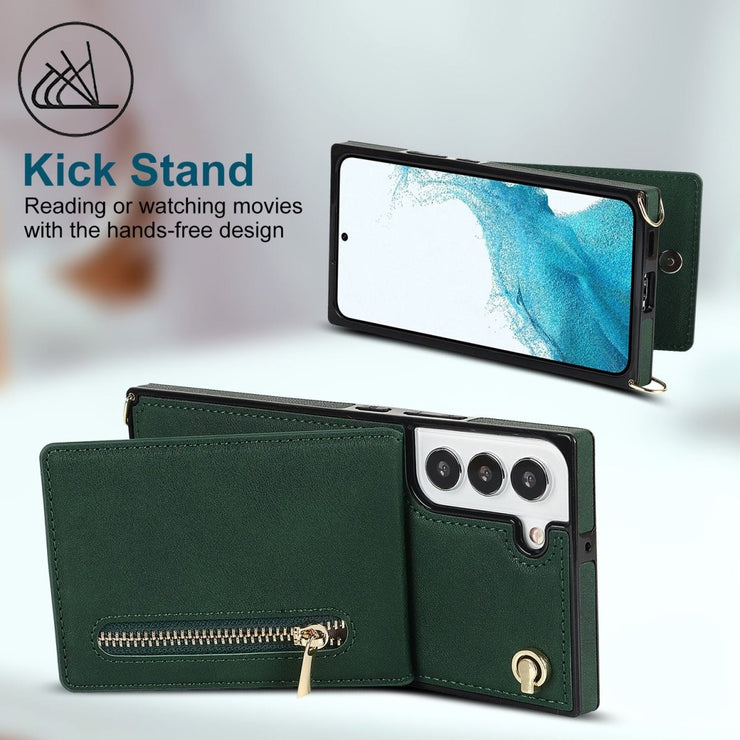 Mel Crossbody Galaxy Leather Case With Stand - Astra Cases