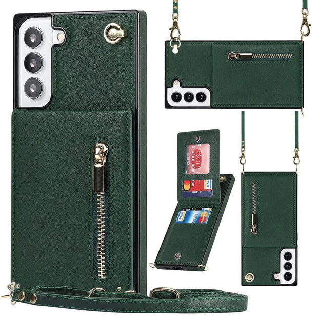 Mel Crossbody Galaxy Leather Case With Stand - Astra Cases