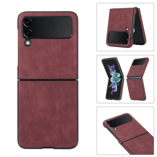 Mellis Slim Fit Leather Galaxy Z Flip 3 Case With Wallet Card Slots - Astra Cases