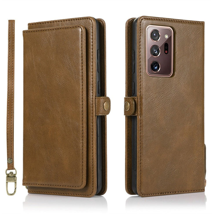 Mereo Magnetic Leather Galaxy Wallet Case with Lanyard and Card Slot - Astra Cases