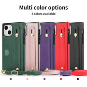 Nox Slim Leather Shockproof iPhone Case With Wrist Strap - Astra Cases