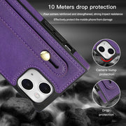 Nox Slim Leather Shockproof iPhone Case With Wrist Strap - Astra Cases