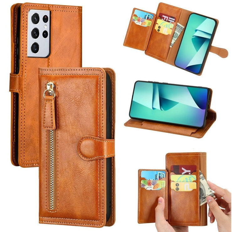 Papilio Leather Card Wallet Galaxy Case With Zip - Astra Cases