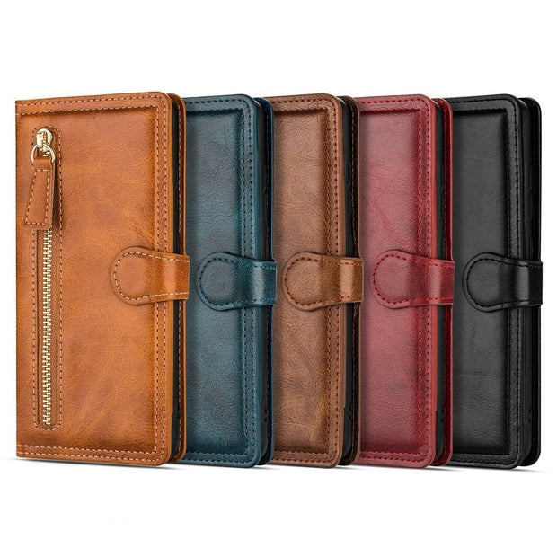 Papilio Leather Card Wallet Galaxy Case With Zip - Astra Cases