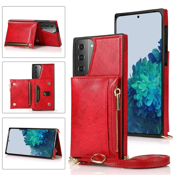 Puella Leather Galaxy Note Zipper Wallet Case with Card Holder - Astra Cases