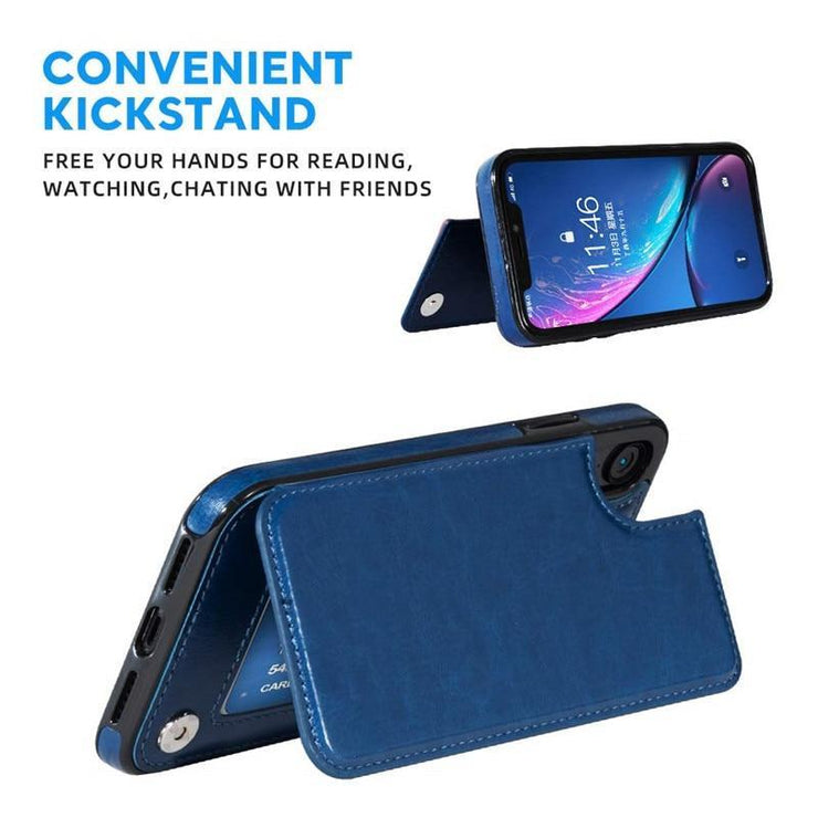 Vistor Leather Flip Wallet Case For iPhone 6, 7, 8 & X Series - Astra Cases